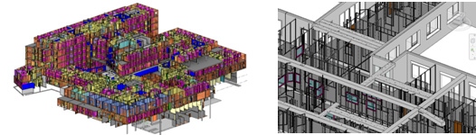 Maquette Cloisons du Centre Hospitalier d’Ajaccio – Réalisation BiM Cloisons 2017