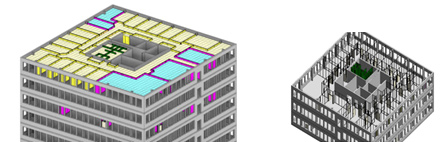 Maquette du chantier Tour M. BROT – Réalisation BIM Cloisons 2017